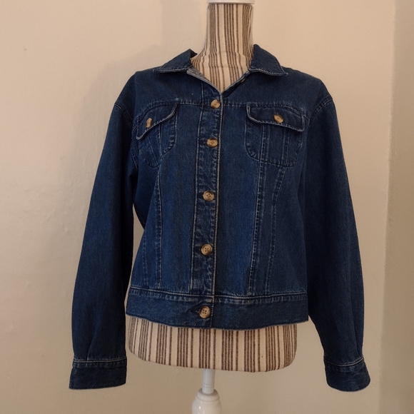 Talbots Vintage 100% Cotton Denim Jacket Size M - Picture 1 of 12